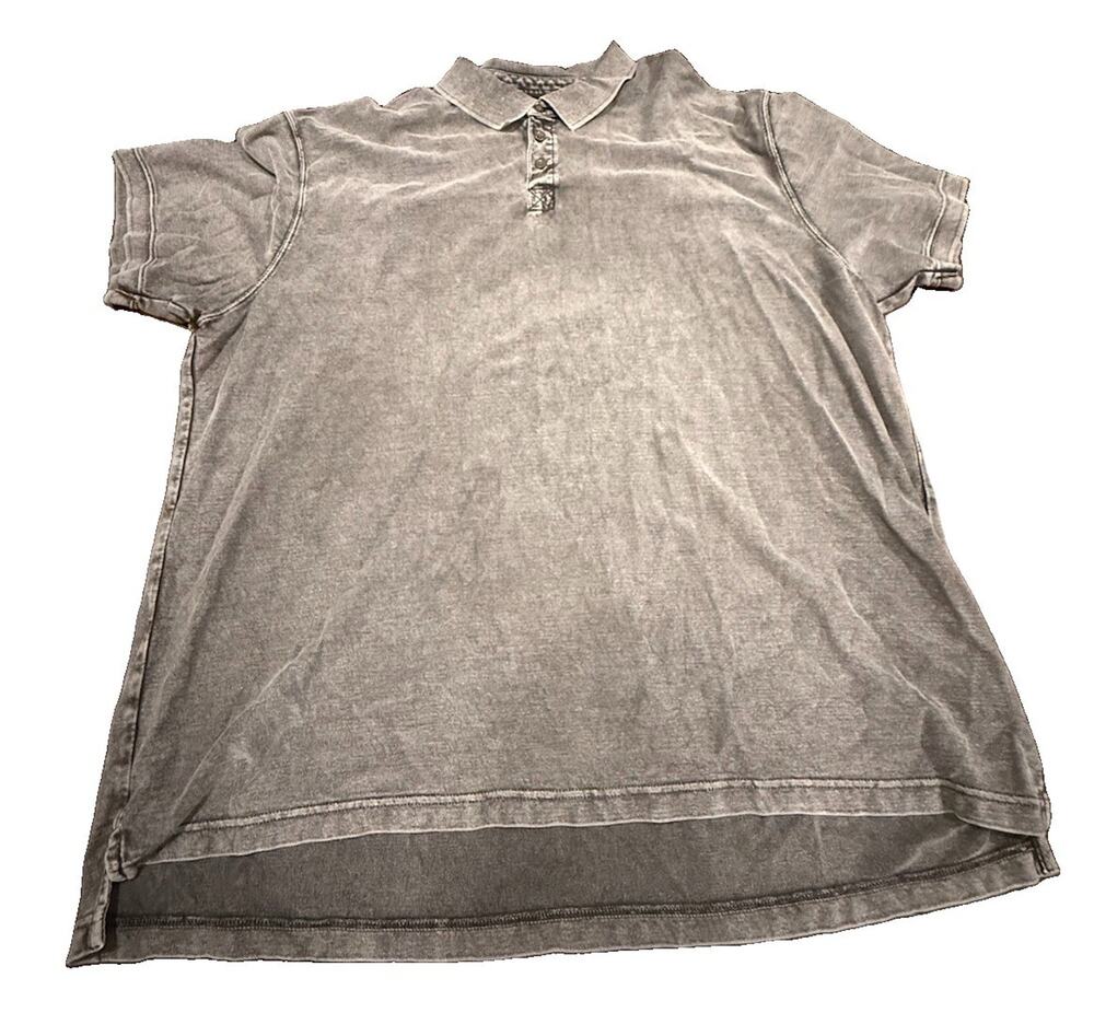 RedHead Polo Shirt Mens 4XL Black Acid Wash Short Sleeve Casual Cotton Tee